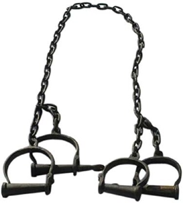 Collectible Badges Iron Georgetown County Plantation Leg Irons Handcuffs Costume Prop