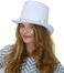 Funny Party Hats White Top Hat - Costume Top Hat - Felt Top Hat, White, M