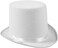 Funny Party Hats White Top Hat - Costume Top Hat - Felt Top Hat, White, M