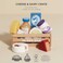 Le Toy Van - Wooden Honeybee Market Cheese &amp; Dairy Crate   Wooden Market Stall Food   Supermarket Pretend Play Shop Food (TV185)