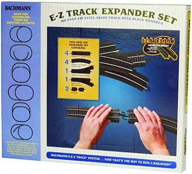 Bachmann Trains - Snap-Fit E-Z TRACK LAYOUT EXPANDER SET - STEEL ALLOY Rail With Black Roadbed - HO Scale