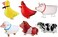 AosBet Borang Pack of 6 Walking Animal Balloons Farm Animal Balloon Birthday Party BBQ Party D&eacute;cor(Pony,Duck,Rooster,Cow,Pig,Sheep)