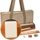 Yellow Mountain Imports American Mahjong Set, Mojave (Ivory) with Brown Nylon Case - Four All-in-One Racks with Pushers, Wind Indicator, Dice, &amp; Wright Patterson Counting Coins