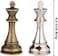 Best Chess Set Jupiter Silver and Bronze Metal Pieces with Extra Queens - Pieces Only - No Board - 4 Inch King