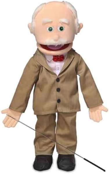 Silly Puppets 25" Pops, Peach Grandfather, Full Body, Ventriloquist Style