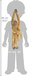 Wild Republic 14479 15262 - Pl&uuml;schtier - Hanging Monkey - Langur, Mama mit Baby, 51 cm