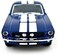 Kinsmart Scale 1/38 1967 Ford Shelby Mustang GT-500 Diecast Car, Blue