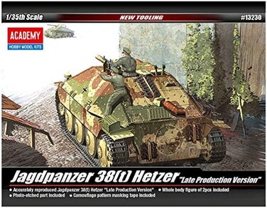 ACADEMY HOBBY MODEL KITS Jagdpanzer 38(t) Hetzer Late Version Military Land Vehicle Building