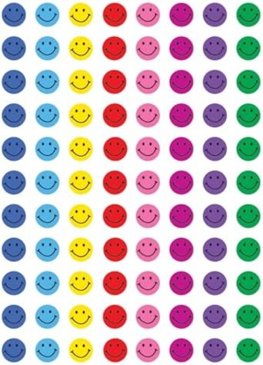 Teacher Created Resources Happy Faces Mini Stickers, Multi Color (1236)