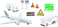 Daron American Airlines Airport Playset with Die-Cast Metal Model Airplane with Plastic Parts, Cars and Transportation Toys for Kids Ages 3+