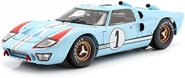 Shelby Collectibles 1966 Ford GT-40 Mk 2 1:24 Scale Diecast Car Model (Blue, Unisex, Kids)