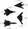 Playmaker Toys 5" Die Cast Metal Pull Back Stealth Bombers and Fighter Planes Set of 4