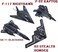 Playmaker Toys 5" Die Cast Metal Pull Back Stealth Bombers and Fighter Planes Set of 4