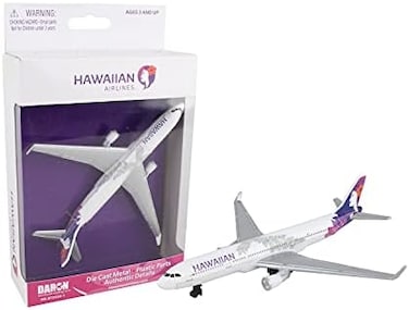 Daron Hawaiian Airlines Single Plane, White