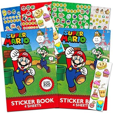 SUPER MARIO Nintendo Stickers Party Favor Packs ~ Over 600 Stickers