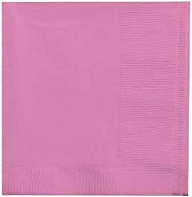 Creative Converting 673042B Bright Pink Dinner Paper Napkins, 50 Pcs