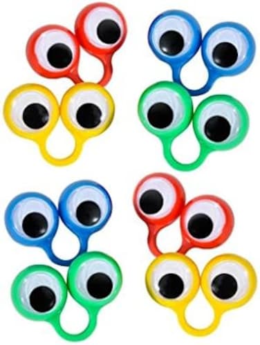 Rhode Island Novelty Large Eye Finger Puppets (12/Pack) Novelty