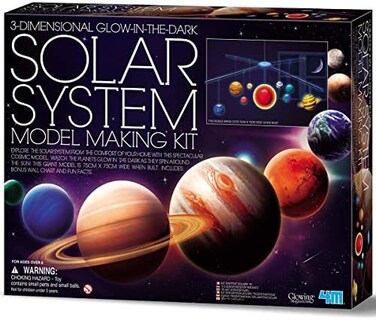 4M 3D Glow-in-the-Dark Solar System Mobile Making Kit - DIY Science Astronomy Learning Stem Toys Educational Gift for Kids &amp; Teens, Girls &amp; Boys