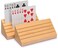 Yellow Mountain Imports Solid Oak Wood Playing Card Holder / Rack / Organizer - Set of 2