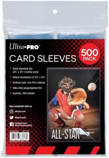 Ultra PRO - Penny Sleeves Clear Card Sleeves for Standard Size Trading Cards measuring 2.5" x 3.5" (500 count pack)