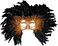 Rubie's Forum Elaborate Feather Venetian Mask, Gold/Black, One Size