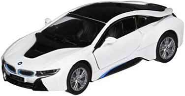 KiNSMART BMW i8 White 5" 1:36 Scale Die Cast Metal Model Toy Car w/Pullback Action