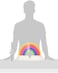 Creative Converting Rainbow Honeycomb Centerpiece, 11 Inch Width X 18 Height