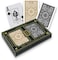KEM Arrow Poker Size Playing Cards: 2 deck set Black and Gold, Wide Jumbo Index