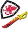 Super Z Outlet Children's Foam Toy Medieval Joust Dual Dragon Sword &amp; Shield Knights Set Lightweight Safe for Birthday Party Activities, Event Favors, Toy Gifts