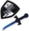 Super Z Outlet Children's Foam Toy Medieval Joust Dual Dragon Sword &amp; Shield Knights Set Lightweight Safe for Birthday Party Activities, Event Favors, Toy Gifts