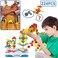 SUPSTEM Kids Tool Set, STEM Engineering Toys with Electric Drill Puzzle and Button Art Kit, DIY Construction and Creative Pegboard Games for Preschool Boys &amp; Girls of 4-8 Year Old, 224 Pcs