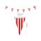 rubfac 170ft 120pcs Red and White Striped Pennant Banner, Carnival Circus Decorations Supplies, String Triangle Bunting Flags, Kids Birthday, New Year Eve Celebration Supplies
