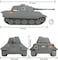 BMC Toys WWII Gray German King Tiger Tank 1:32 Scale for 54mm Army Men Soldier Figures