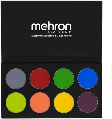 مهرون باليت مكياج ايه كيو للوجه والجسم مكونة من 8 الوان (استوائية) من ميك اب بارادايس - باليت مكياج للوجه والجسم اس اف اكس والمؤثرات الخاصة للرسم على الوجه للفنون والمسرح والهالوين والحفلات التنكرية