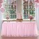 Suppromo Suppromo 6Ft Pink Tulle Tablecloth For Rectangular Or Round Tables, Tutu Table Skirt, Tableware For Parties, Weddings, Birthday Parties And Home Decor, Table Skirt (1.8M Long, 76.2Cm High, Pi