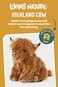 Keycraft Living Nature Highland Cow Brown Soft Toy Farm Toy with Sound   Soft Toy Gift for Kids   22 cm
