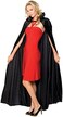 Rubie's Official Adult's Halloween Long Crushed Velvet Cape Costume - Black, One Size