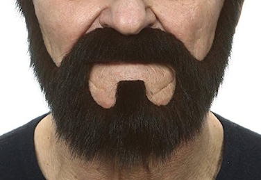 Mustaches (Brown) - Self Adhesive, Novelty, On Bail Fake Beard, False Facial Hair, Costume Accessory for Adults, Brown Colour