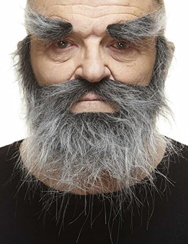 Mustaches Realistic Traper salt and pepper beard and