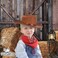 Narwhal Novelties Junior Brown Cowboy Hat with Red Bandana Set - Kids Western Wear with Felt Cowboy Hat for Boys, Kids Cowboy Hats for Dress up Parties - Kids Cowgirl Hat, Brown, One size
