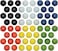 Maple Landmark Marbles for Chinese Checkers, 60 pc, 10 each of 6 colors - Made in USA.