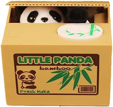 Resulzon Stealing Coin Panda Box - Piggy Bank - Panda Bear - English Speaking - Great Gift for Any Child