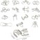 Mercurry Lezhi IQ Toys-AB A+B Test Mind Game Brain Teaser Wire Magic Trick Toy IQ Puzzle Set (Pack of 16), Metallic