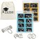 Mercurry Lezhi IQ Toys-AB A+B Test Mind Game Brain Teaser Wire Magic Trick Toy IQ Puzzle Set (Pack of 16), Metallic