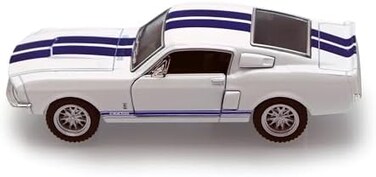 Kinsmart Scale 1/38 1967 Ford Shelby Mustang GT-500 Diecast Car, White