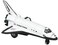 Rhode Island Novelty 5 Inch Diecast Pullback Space Shuttle, One Space Shuttle