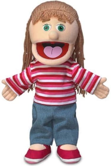 Silly Puppets 14" Emily, Peach Girl, Hand