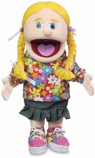 Silly Puppets 14" Cindy, Peach Girl, Hand