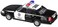 Kinsmart Ford Crown Victoria Police Interceptor, Black - 5327/3D 1/42 scale Diecast Model Toy Car