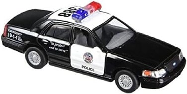 Kinsmart Ford Crown Victoria Police Interceptor, Black - 5327/3D 1/42 scale Diecast Model Toy Car